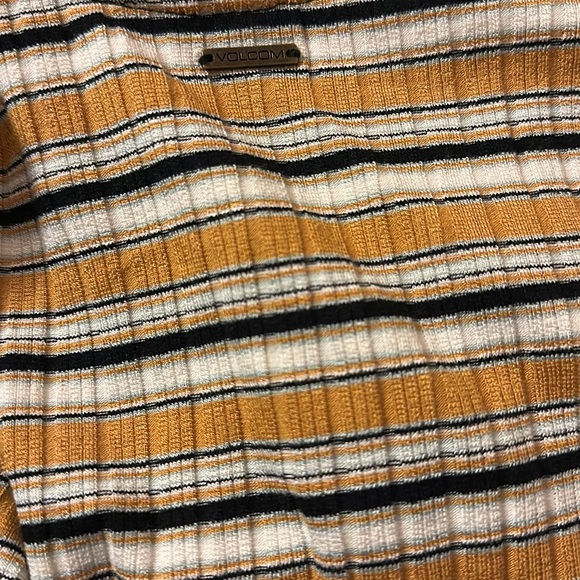 NWT! VOLCOM Stone Stripe Womens Crop Cami Yellow Combo Stone Stripe Medium XL - Picture 11 of 12